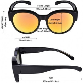 Cat Eye Polarized Oversized Fit over Sunglasses Over Prescription Glasses with Cat Eye Frame for Women&Men - CS18U8O78TD $46.70