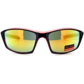 Wrap Xloop Mens Sunglasses Sports Fashion Rectangular Wrap Around UV 400 - Red - C4124LVHB07 $10.16