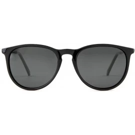 Round Polarized UV400 Sun Glasses Fashion Round Sunglasses For Women - Black Grey - C218GNNE00Q $9.64