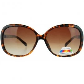 Oversized Womens Anti Glare Polarized Plastic Round Butterfy Fashion Sunglasses - Tortoise Brown - CC11MWB0A2T $9.12