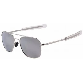 Semi-rimless Men Fashion Polarized Driving Sunglasses Alloy Frame - Silver - CJ17YZOTGES $12.27
