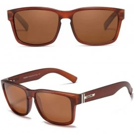 Sport TR90 Polarized Sunglasses for Men & Women 100% UV Protection KD747 - Brown - CI18UEO43HT $20.62
