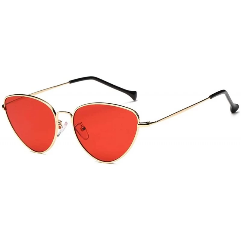 Cat Eye Retro Vintage Cat Eye Sunglasses for Women - Red - CX1947WSMR7 $10.54