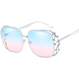 Goggle Square Glasses Square Sunglasses Rhinestone Sunglasses Glasses with Rhinestones Designer Sunglasses Woman 2019 - CI18X...