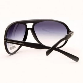 Aviator Women's Thick Frame Aviator UV Protected Sunglasses with Stripe Accent - Black - C31908GM9HS $18.99