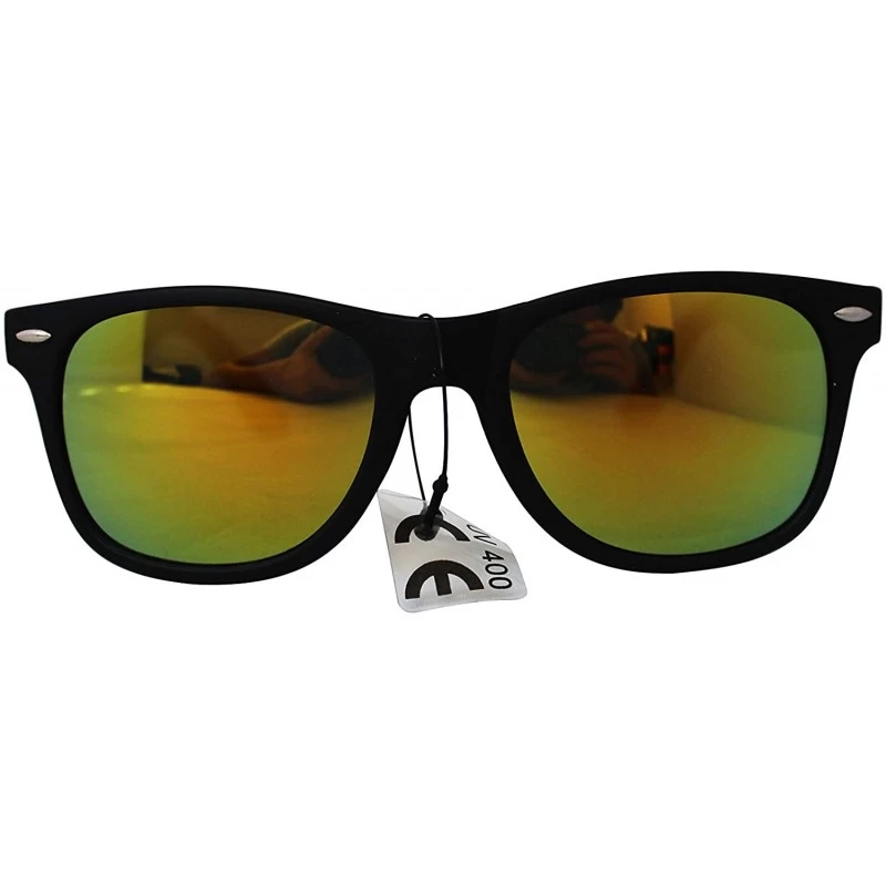 Wayfarer SIMPLE Classic Retro Fashion Mirrored Sunglasses for Men - Orange - C718ZER040M $11.72