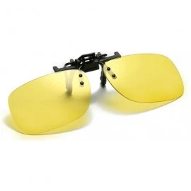 Sport New Fashion Sun Photochromic Polarized Clip-on Flip Up Metal Clip Rimless Driving Sunglasses - Yellow - CM18N6CRCM8 $13.14