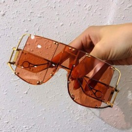 Rectangular Rihanna Sunglasses Oversized sunglasses sunglaases - 6 - CD192O6LHQD $11.68
