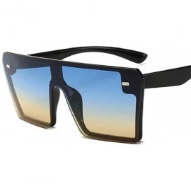 Square Square Oversized Sunglasses for Women Men Flat Top Fashion Shades - C - C918RYER6X7 $19.98