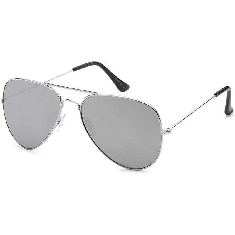 Aviator Metal Frame Classic Men Women Retro Mirror Pilot Aviator Sunglasse - CF11MAHY1OD $17.70