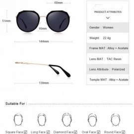 Oversized DESIGN Women Luxury Brand Oval Polarized Sunglasses Ladies Fashion C01 Black - C06 Green - C818XE06OKM $15.79