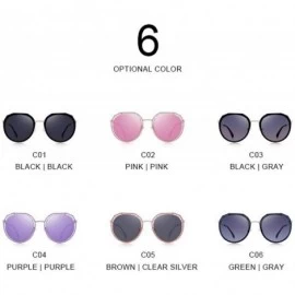 Oversized DESIGN Women Luxury Brand Oval Polarized Sunglasses Ladies Fashion C01 Black - C06 Green - C818XE06OKM $15.79