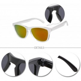 Sport Mens Womens Retro PolarizedSunglasses Classic Sports Sunglasses UV400 - Transparent-red - CK18RSANGM4 $11.10