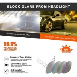 Wrap Anti Glare Night-vision Glasses For Headlight Polarized Driving Glasses 2179 - Black Frame Yellow Lens - CL11VWB1WXR $19.84