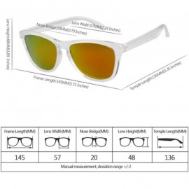 Sport Mens Womens Retro PolarizedSunglasses Classic Sports Sunglasses UV400 - Transparent-red - CK18RSANGM4 $11.10