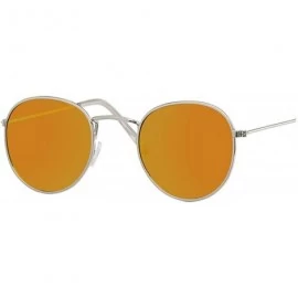 Round Vintage Oval Sunglasses Women Retro Clear Lens Eyewear Round Sun Glasses Oculos De Sol - Silver Red - C51985CLH9H $48.66