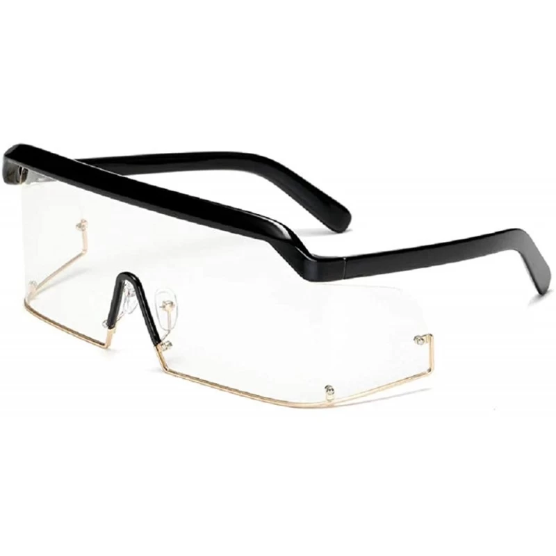 Goggle Polarized Sunglasses Fashion Frameless Eyeglasses - CE19705L3I6 $29.79