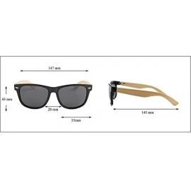 Wayfarer 100% Bamboo Wayfarer Polarized UV Protected Unisex Sunglasses Sand Bamboo Collection - Pink Grapefruit - C3194C7ZZQR...