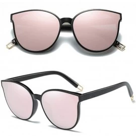 Goggle Fashion Women Colour Luxury Flat Top Cat Eye Sunglasses - 1700 Brown Clear - CM18HQ543U7 $9.31