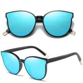 Goggle Fashion Women Colour Luxury Flat Top Cat Eye Sunglasses - 1700 Brown Clear - CM18HQ543U7 $9.31