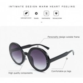 Round Trendy Oversized Round Sunglasses for Women Big Frame Eyewear UV Protection - C4 - CC190OCN2QX $12.18