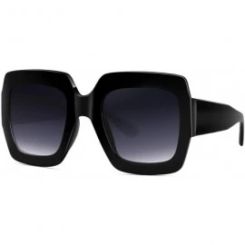 Oversized Square-Frame Designer Inspired Oversize Sunglasses for Women Brand Designer Shades - C6 - CO189YH92DU $26.93