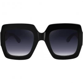 Oversized Square-Frame Designer Inspired Oversize Sunglasses for Women Brand Designer Shades - C6 - CO189YH92DU $10.77