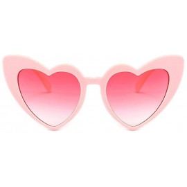 Aviator Heart Sunglasses Women Brand Designer Cat Eye Sun Glasses Retro Love Bgray - Bgray - CQ18YZUUW7U $9.91