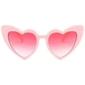 Aviator Heart Sunglasses Women Brand Designer Cat Eye Sun Glasses Retro Love Bgray - Bgray - CQ18YZUUW7U $9.91