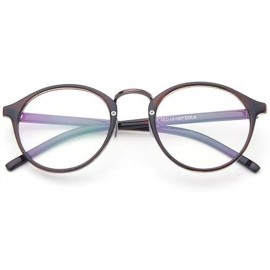 Goggle Vintage Inspired Eye glasse Small Nails Round Clear Lens Glasses - Brown - CY18CL5TTRM $37.29