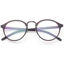 Goggle Vintage Inspired Eye glasse Small Nails Round Clear Lens Glasses - Brown - CY18CL5TTRM $34.56