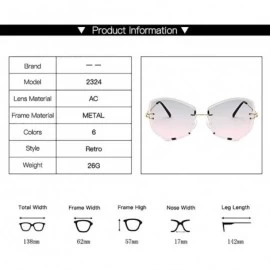 Goggle Polarized Hexagonal Sunglasses-Photochromic Rimless Shade Glasses-Mirror Lens - B - C1190EDE36K $58.13