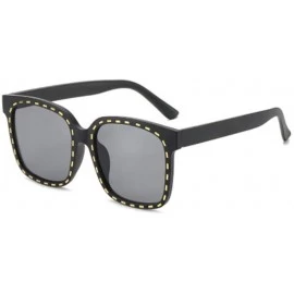 Square Fashion Sunglasses Men and Women Personality Square Sunglasses Ocean Color Sunglasses - 4 - CC190597UC3 $60.82