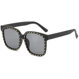 Square Fashion Sunglasses Men and Women Personality Square Sunglasses Ocean Color Sunglasses - 4 - CC190597UC3 $37.49