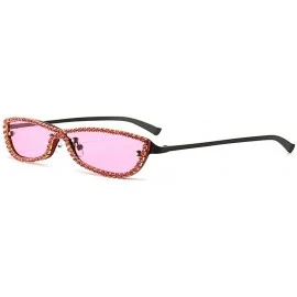 Rimless Diamond Sunglasses Vintage Rimless Eyeglasses - Pink - CY198G2OA8M $10.70