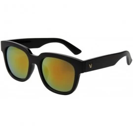 Wayfarer Designer Oversized vintage classic Women Men Sunglasses Glasses 1212 - Black Orange - C612EJJFX7T $49.14