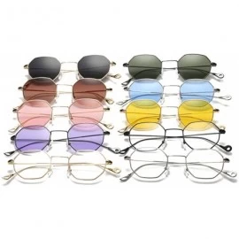 Rimless Oversized Sunglasses Protection Irregular Designer - Blue - CQ18UK20R26 $8.50