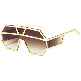 Square One Piece Lens Sunglasses Women Oversized Square Sun Glasses Men Sun Glasses Shades UV400 - 3 - C618OQ9GK86 $35.25