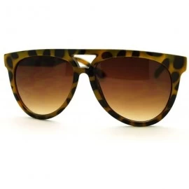 Aviator Arched Top Aviator Sunglasses Unisex Retro Oversized Fashion Shades - Light Tortoise - CU11EV3AJ9P $8.92