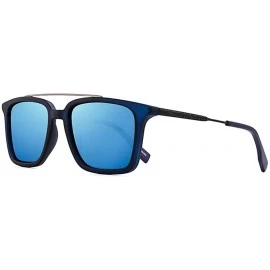 Square Unisex Polarized Driving Sunglasses Rectangular Vintage Sun Glasses For Men or Women - Blue - CD18WCMOWXR $15.38