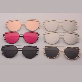 Oversized Pink Vintage Mirror Female Women Cat Eye Sunglasses Er Ladies Sun Glasses Oculos Feminino - C6 - CB198AIIEC7 $32.91