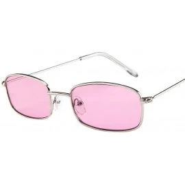 Square Vintage Sunglasses for Women Men - Small Rectangular Metal Frame Sun Glasses Eyewear (H) - H - CI1903I5C6X $17.84