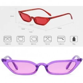 Goggle Goggles Vintage Cat Eye Sunglasses Candy Color Small frame sunglasses - C6 - C118CHYDI9A $22.44