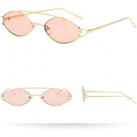 Semi-rimless Fashion Polarized Sunglasses Unisex Vintage Oval Shape Sunglasses Glasses Eyewear For Men/Women - G - CF18NW8EZC...