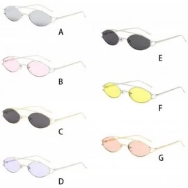 Semi-rimless Fashion Polarized Sunglasses Unisex Vintage Oval Shape Sunglasses Glasses Eyewear For Men/Women - G - CF18NW8EZC...