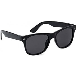 Wayfarer Classic Eyewear 80's Retro Large Horn Rimmed Style Sunglasses - Wayfarer / Black / Tint - CD12GHKZMBP $10.98