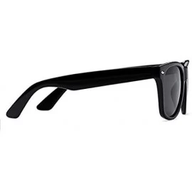 Wayfarer Classic Eyewear 80's Retro Large Horn Rimmed Style Sunglasses - Wayfarer / Black / Tint - CD12GHKZMBP $10.98