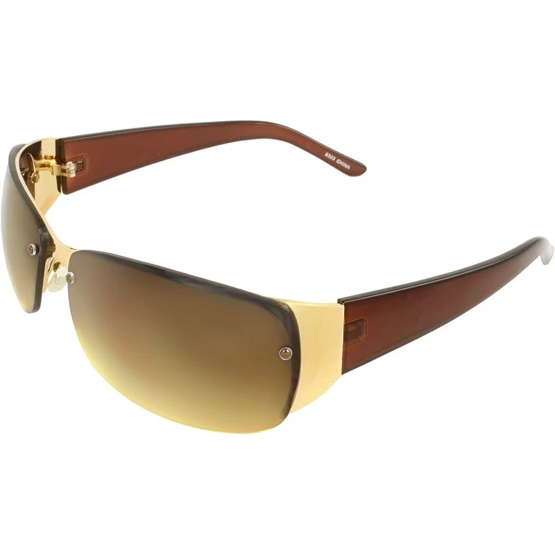 Rimless TU9303 Rimless Fashion Sunglasses - Amber - C511CB13TZB $11.71