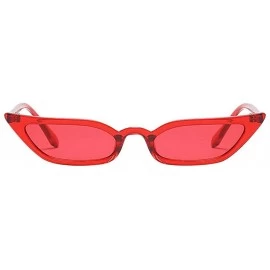 Cat Eye Sunglasses F_Gotal Polarized Aviator Military - Red - CZ18TR09NIN $8.08