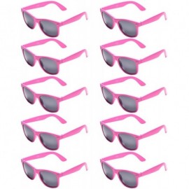 Square Wholesale 80'S Pink UV Coating Party Sunglasses for Adults Kids 10 Pack (Pink) - Pink - CD18EQT5XYU $14.87